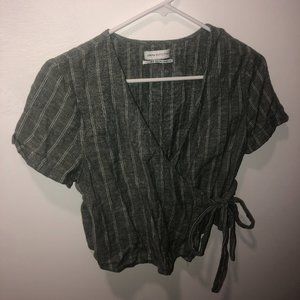 Urban Outfitters tie around cropped tee